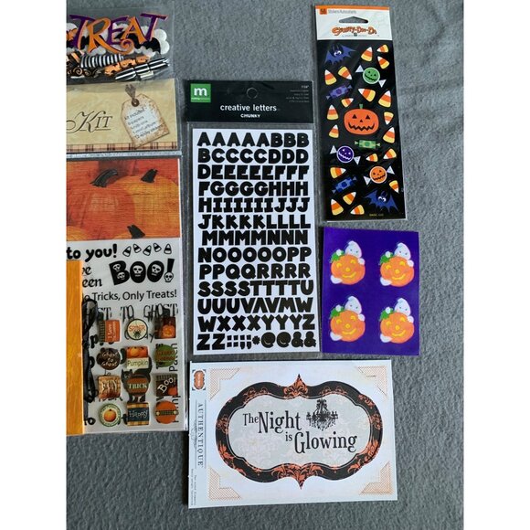 Halloween Scrapbook Kit With Stickers & Creative Letters - Picture 3 of 8